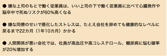 職場の人間関係と健康